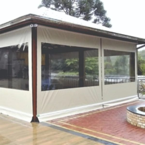 Lona Pronta Toldo Cortina c/ Visor 3,00 x 2,60 caída + Kit Acessórios